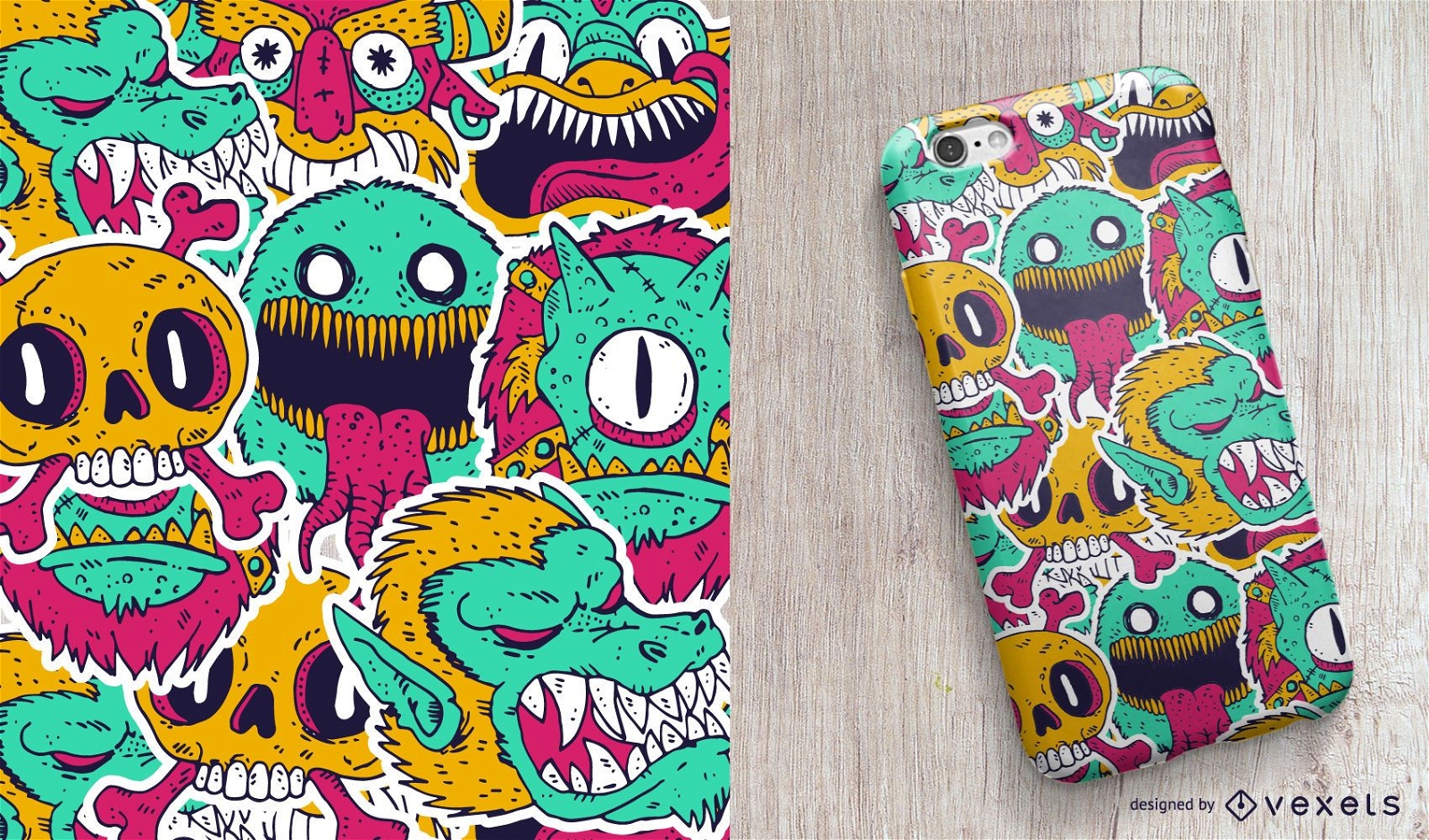 Monsters phone case design