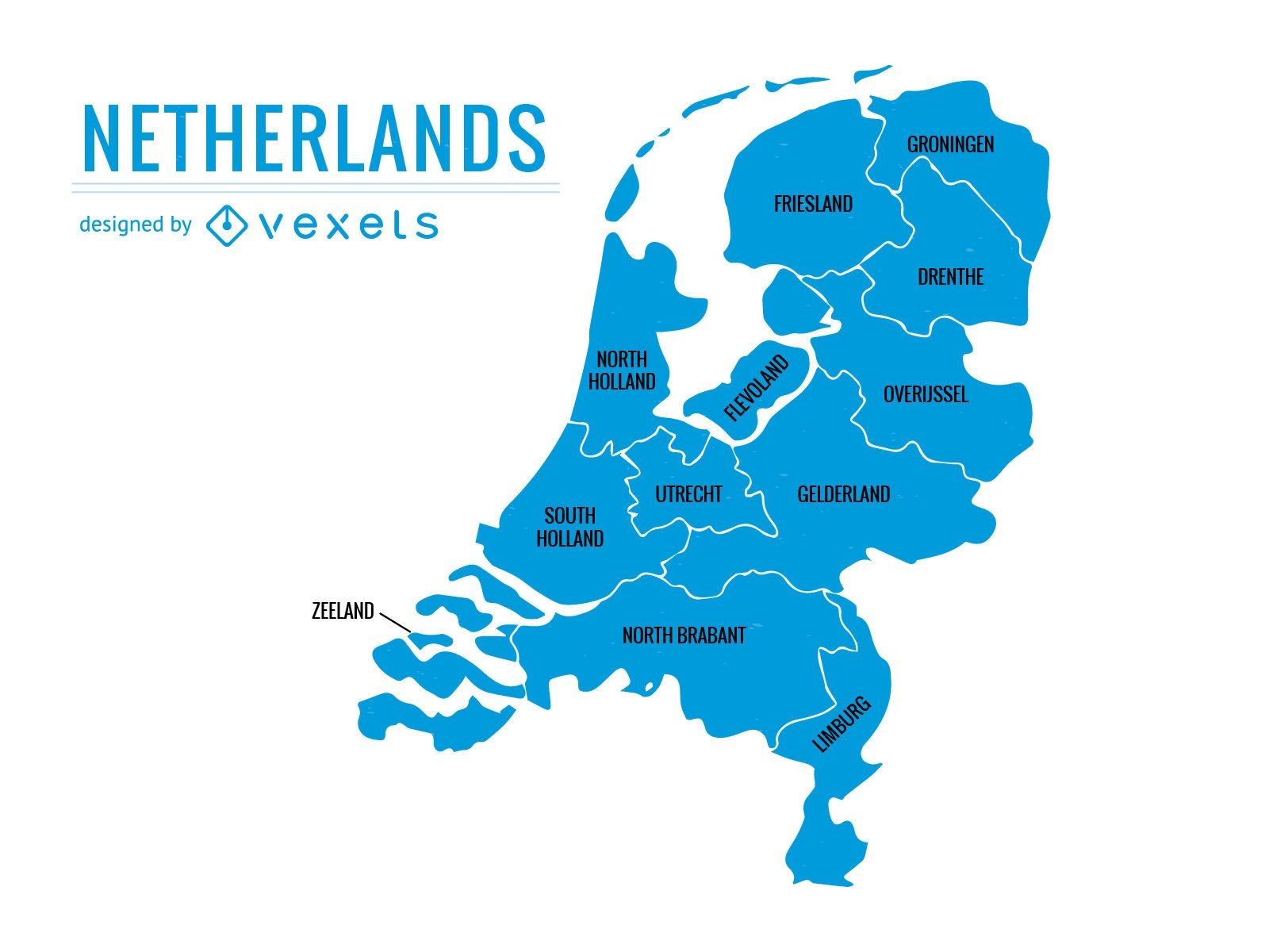 Mapa das prov?ncias da Holanda