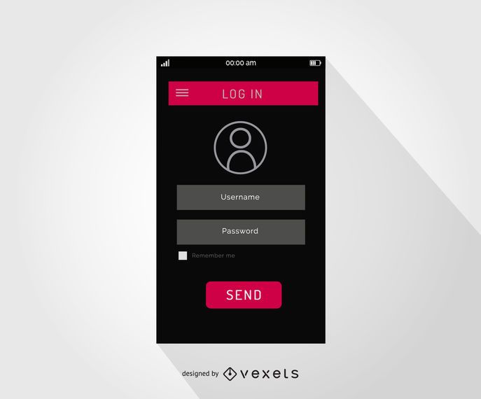 Smartphone user login interface design Smartphone user login interface design