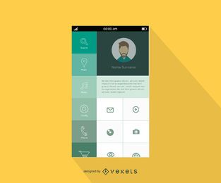 Smartphone interface menu design Smartphone interface menu design
