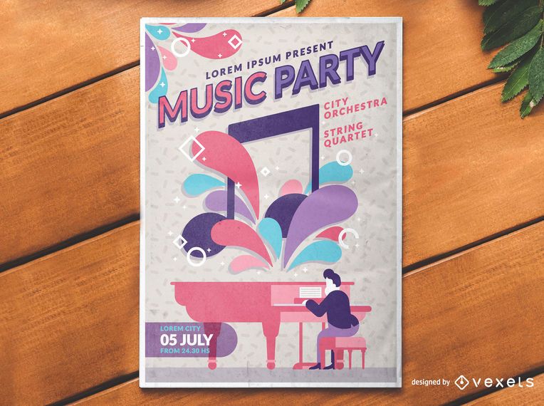 Classical music event poster concept Classical music event poster concept