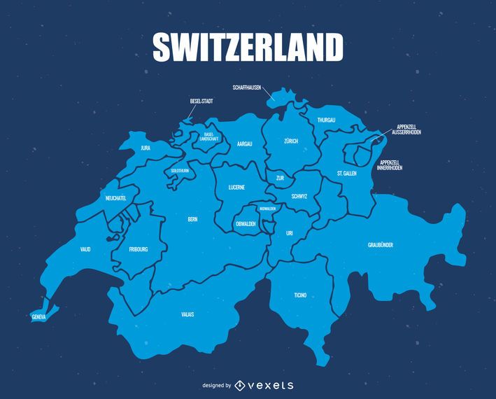 Switzerland administrative division map Switzerland administrative division map