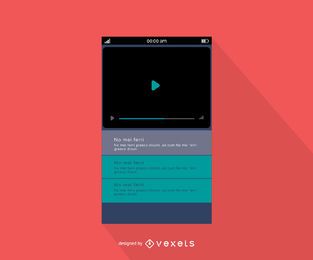 Diseño de interfaz de reproductor de video móvil