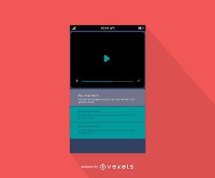Mobile video player interface design