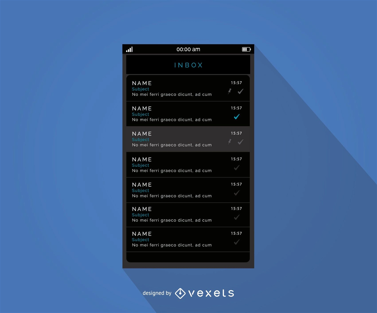 Mobile message inbox interface design
