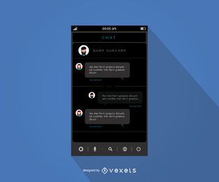 Mobile chat application interface design Mobile chat application interface design