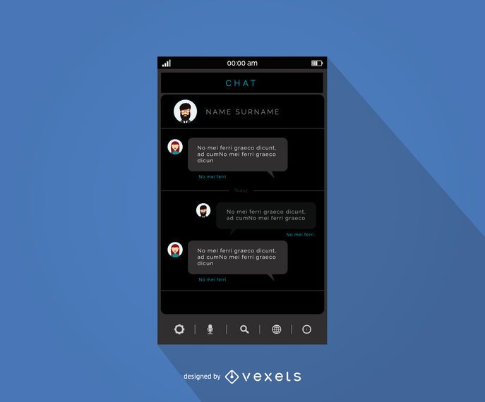 Mobile chat application interface design Mobile chat application interface design