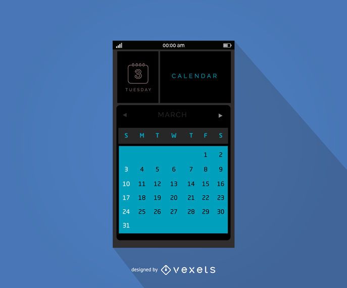 Diseño de interfaz de calendario móvil Diseño de interfaz de calendario móvil