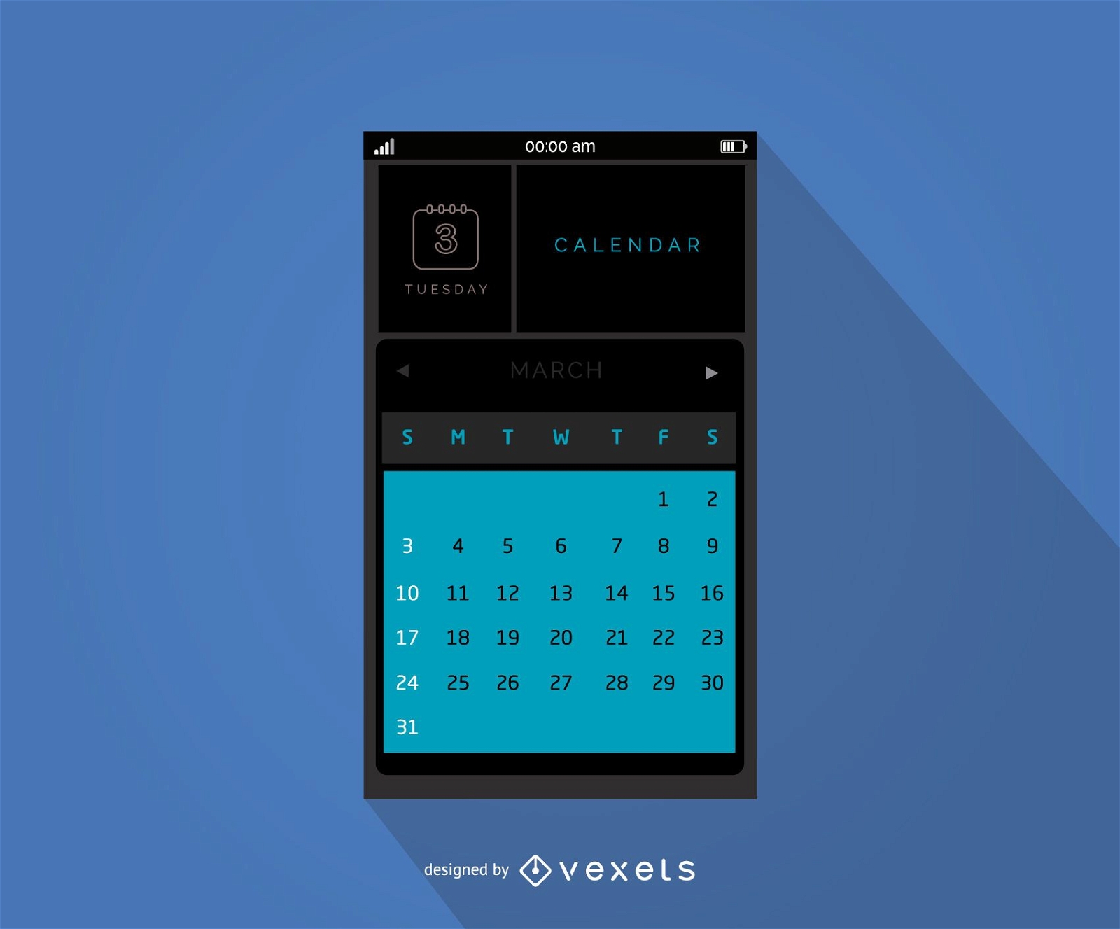 Design der mobilen Kalenderschnittstelle