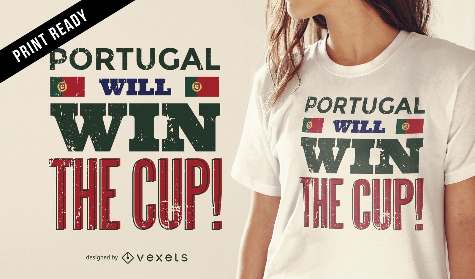 Dise?o de camiseta de la copa mundial de portugal