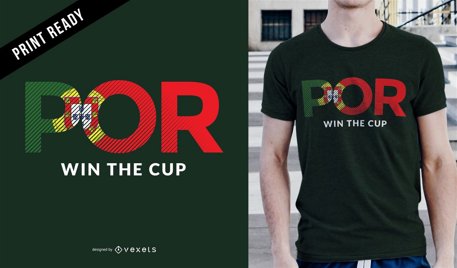 Design de t-shirt de futebol de Portugal