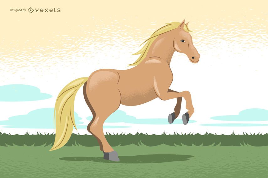 Hand gezeichnete Pferdeillustration Hand gezeichnete Pferdeillustration