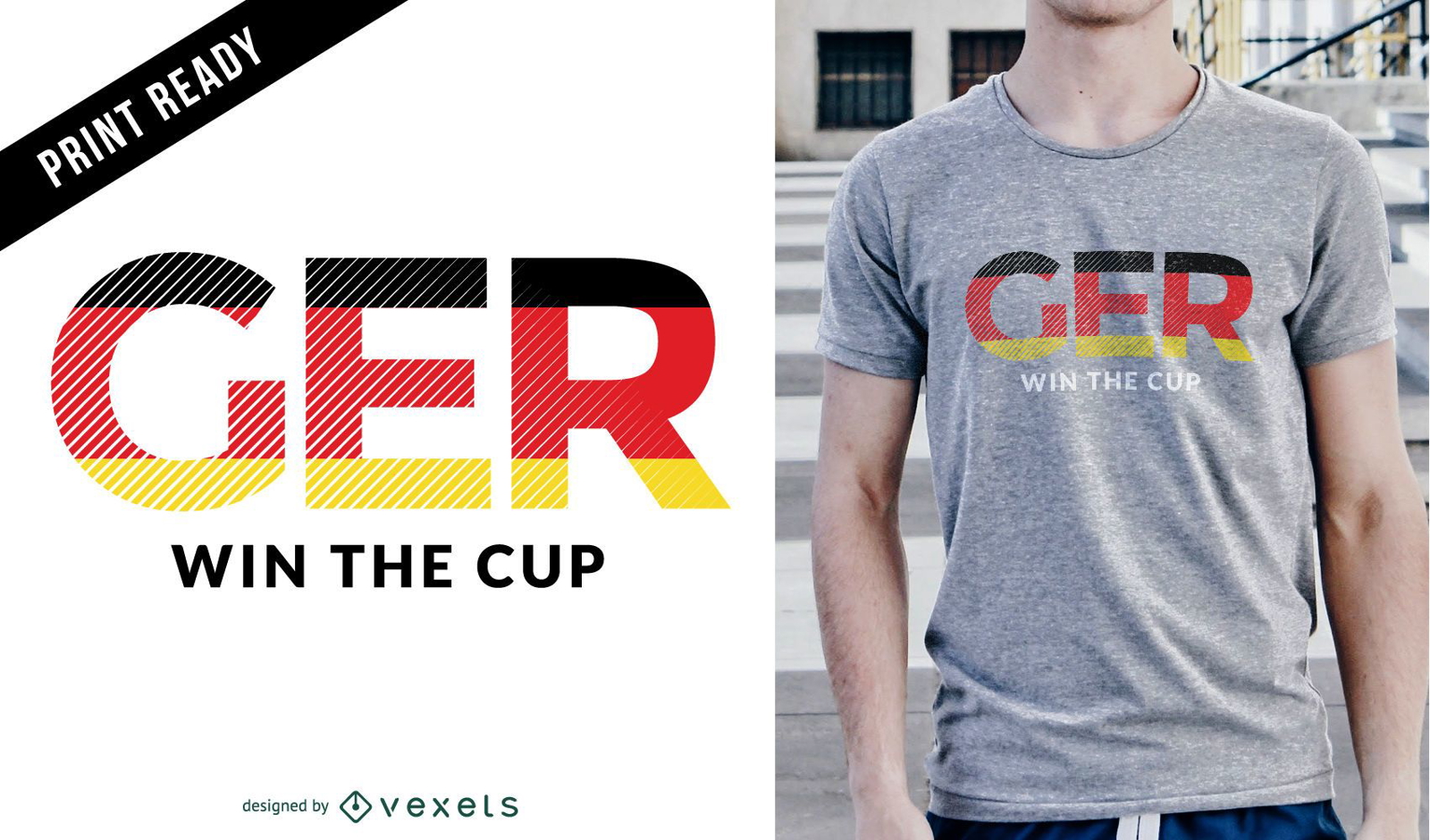 Design de camiseta com vitória do futebol alemão
