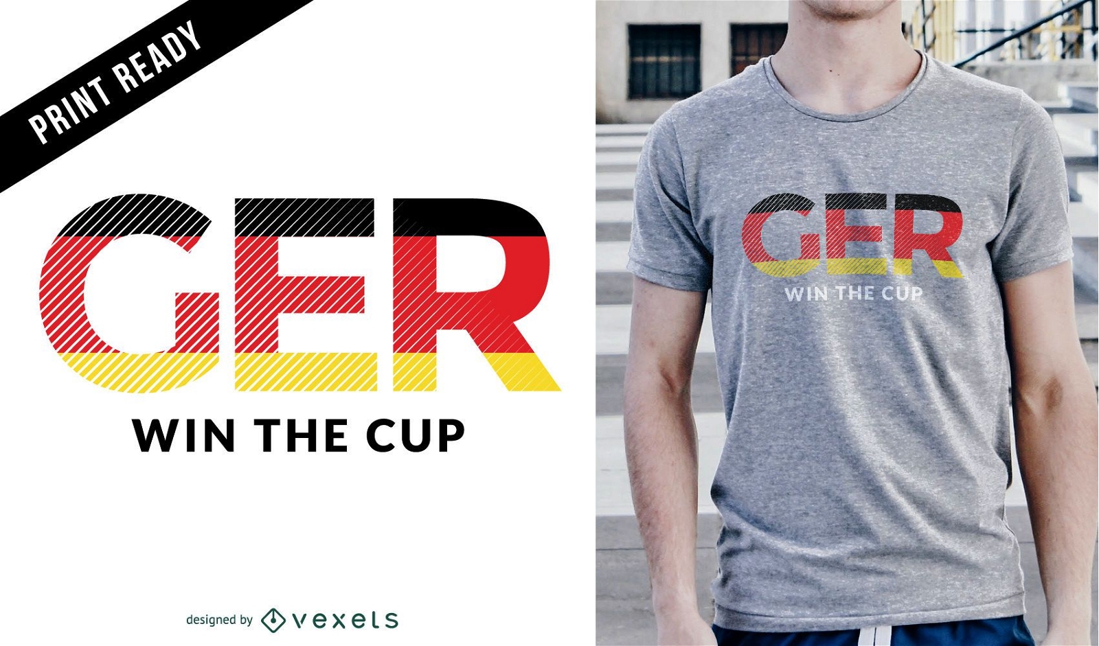 Deutschland Fu?ball gewinnen T-Shirt Design
