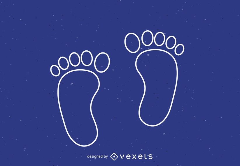 Human footsteps outline icon Human footsteps outline icon