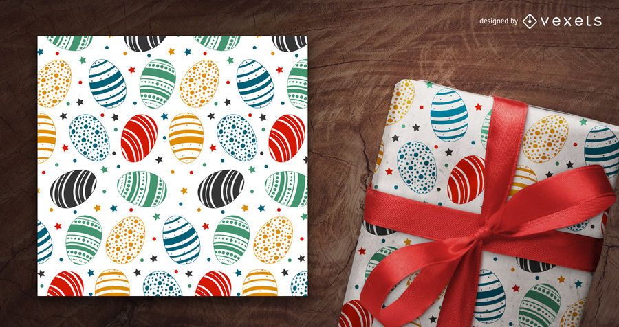 Decorated Easter eggs seamless pattern Decorated Easter eggs seamless pattern
