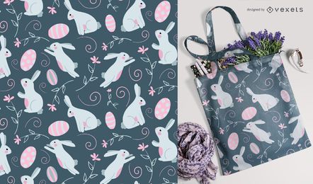 Easter rabbit and eggs pattern Easter rabbit and eggs pattern