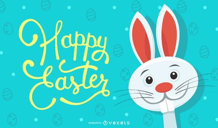 Happy Easter rabbit illustration Happy Easter rabbit illustration