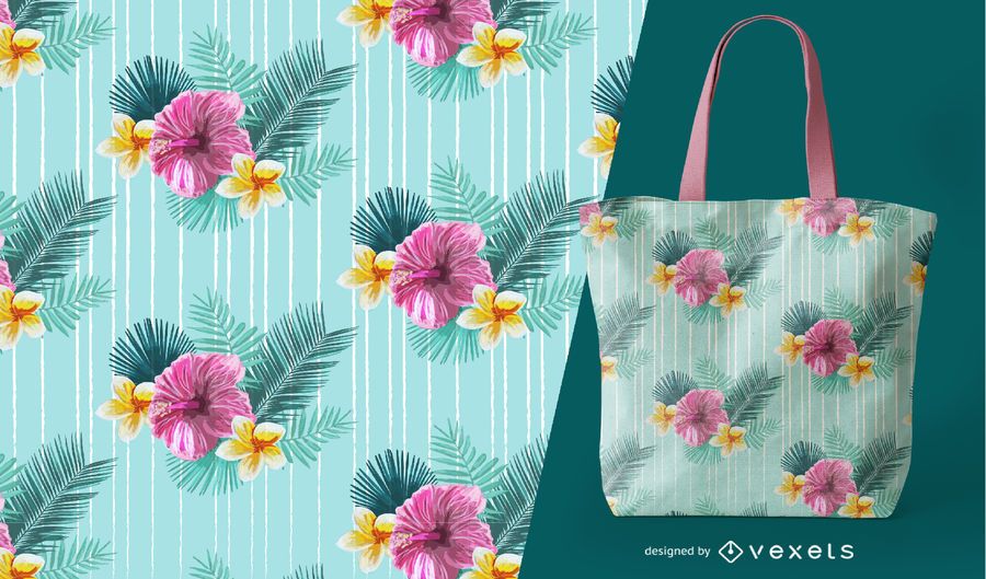 Floral tropical seamless pattern Floral tropical seamless pattern
