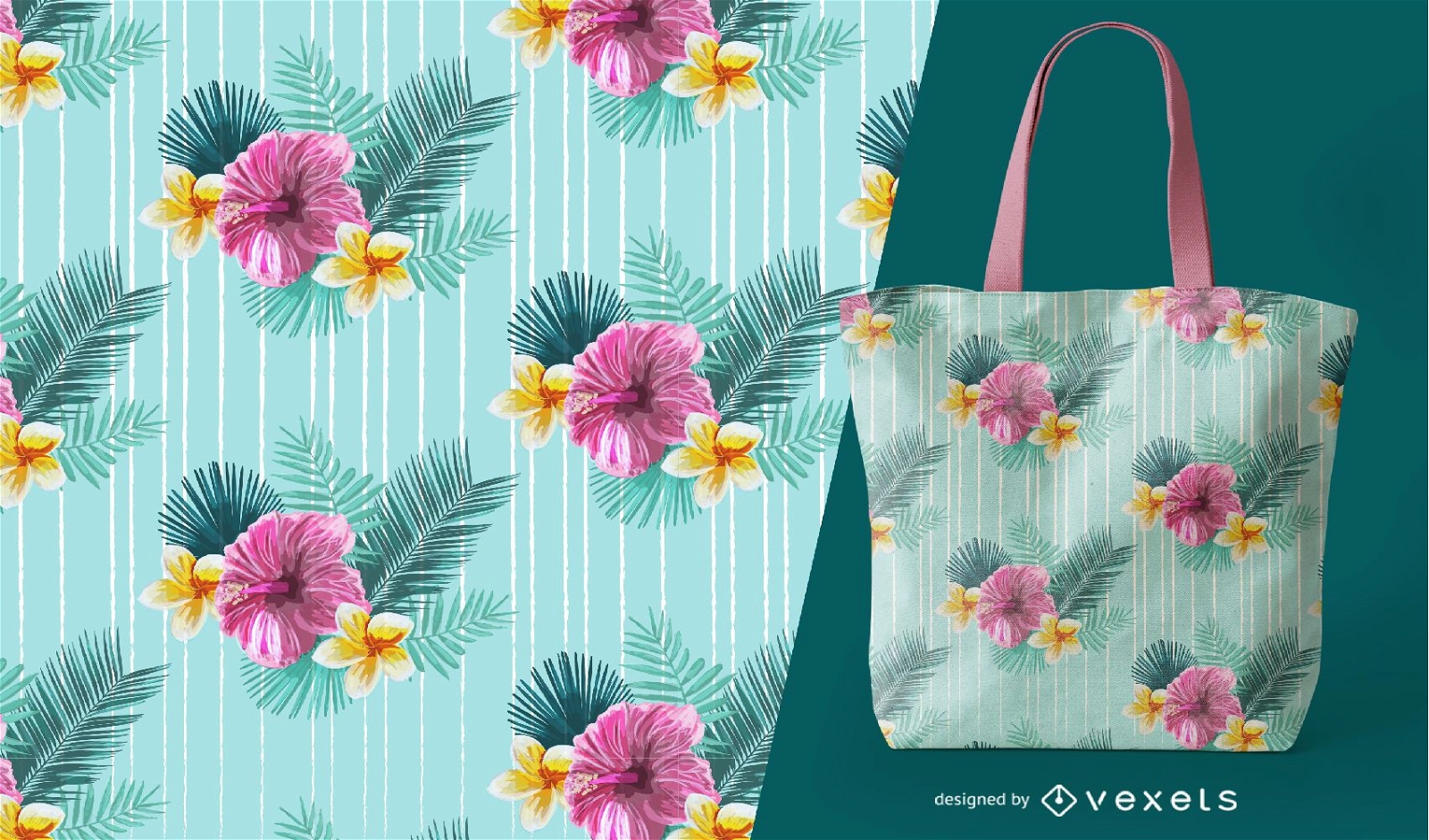 Floral tropical seamless pattern