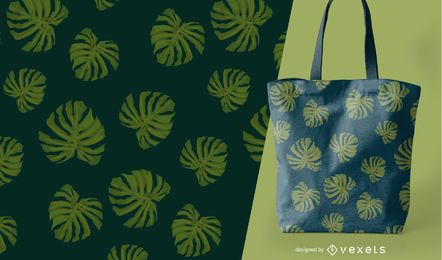 Padrão sem emenda de folha tropical