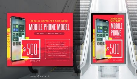 Modelo de banner promocional do iPhone X