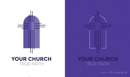 Plantilla de diseño de logotipo de iglesia