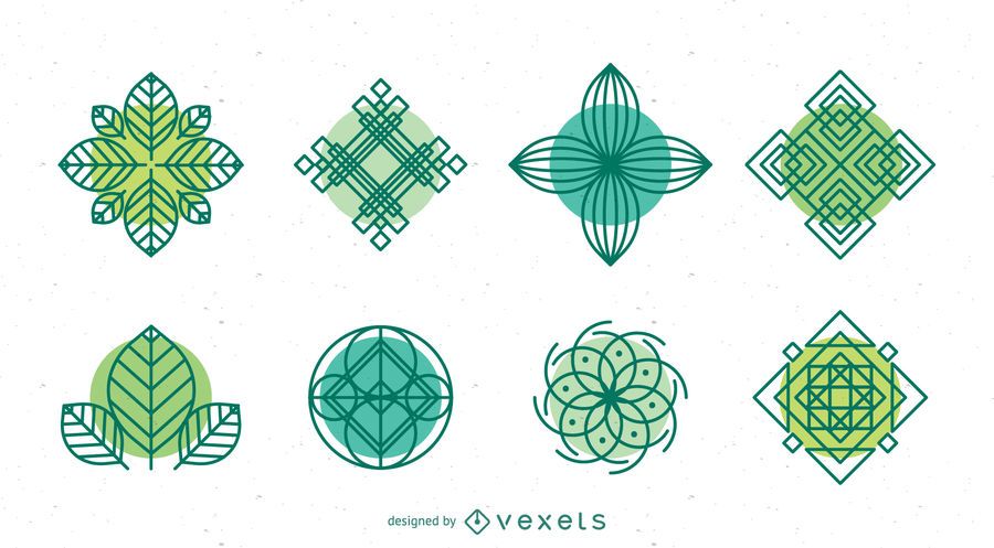 Colección de plantillas de logotipo de naturaleza Colección de plantillas de logotipo de naturaleza