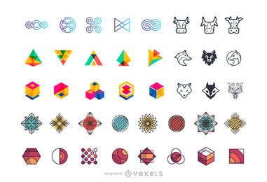 Abstract logo elements collection Abstract logo elements collection