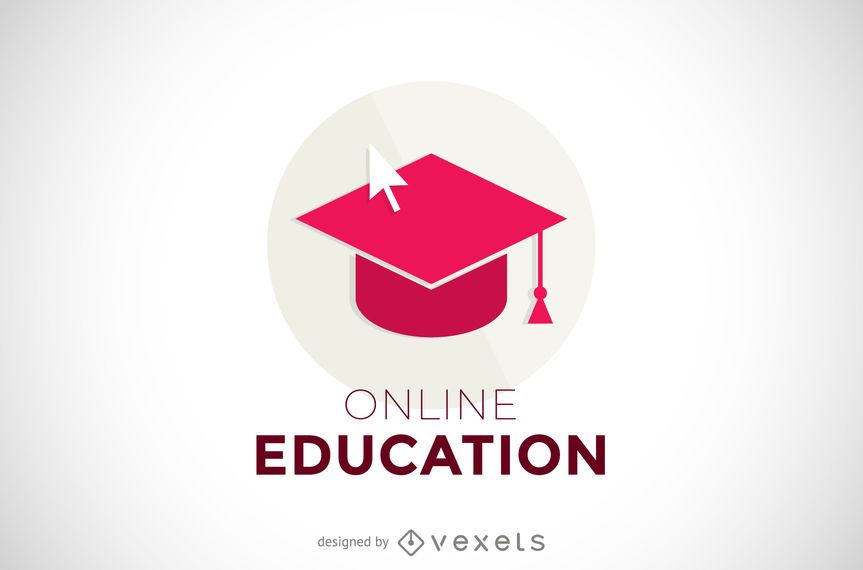 Modelo de logotipo de educação on-line Modelo de logotipo de educação on-line
