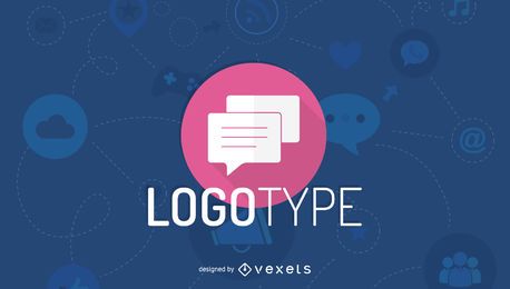 Minimalist communication logo template Minimalist communication logo template