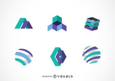 Pacote de modelos de logotipo de tecnologia