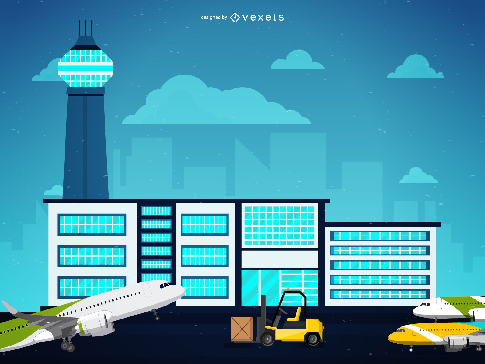 Airport service illustration