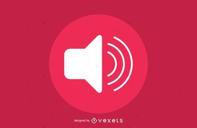 Botão rosa de volume de áudio