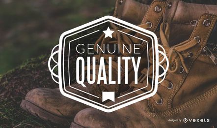 Genuine quality vintage label Genuine quality vintage label