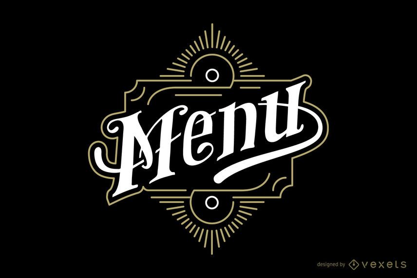 Emblema vintage de menu Emblema vintage de menu