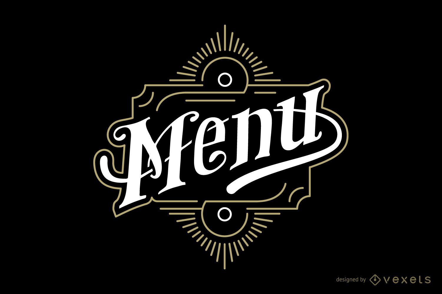 Menu Vintage Emblem - Vector Download