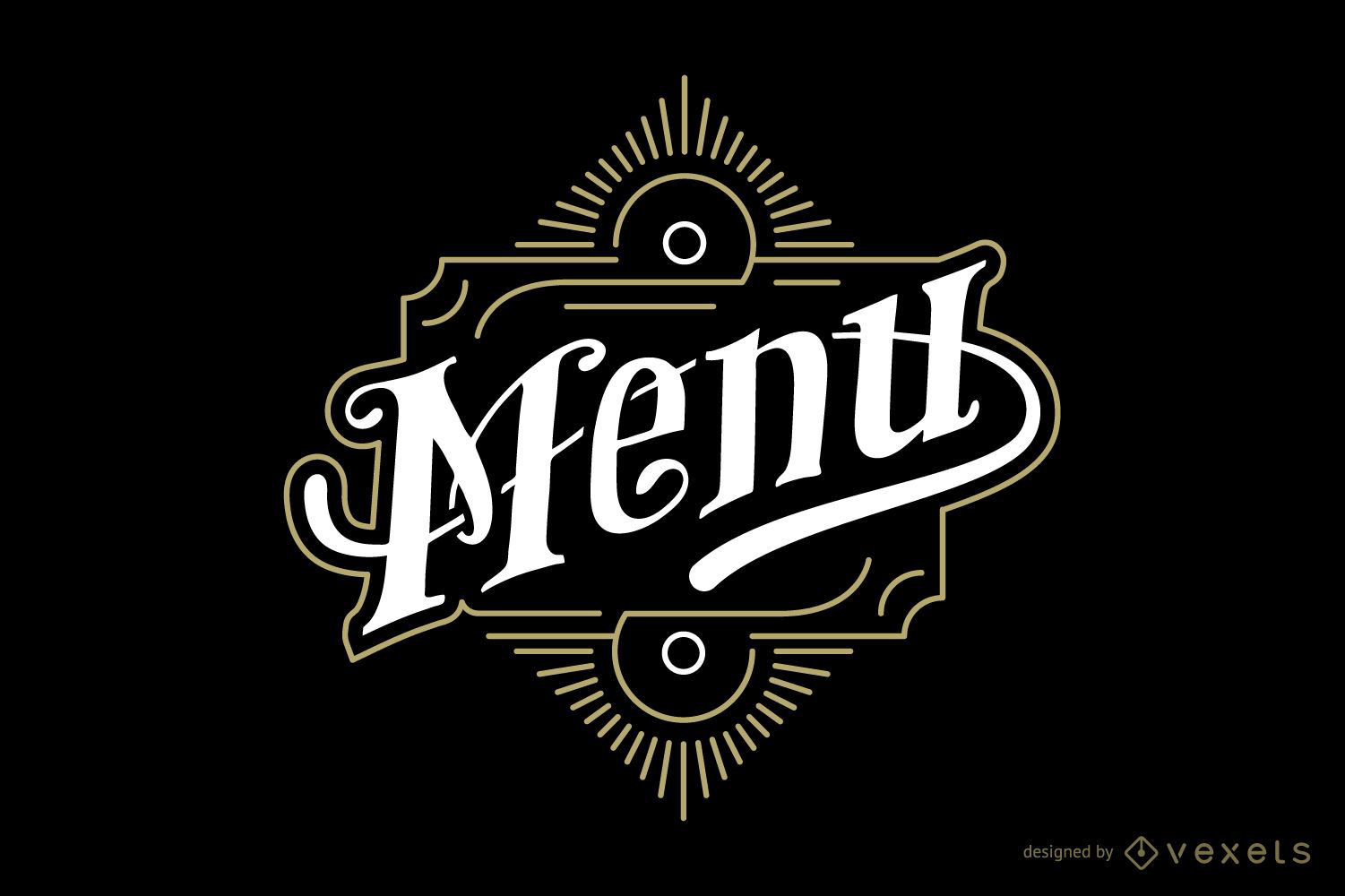 Menu vintage emblema