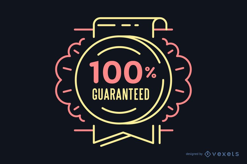 100% guaranteed retro badge 100% guaranteed retro badge