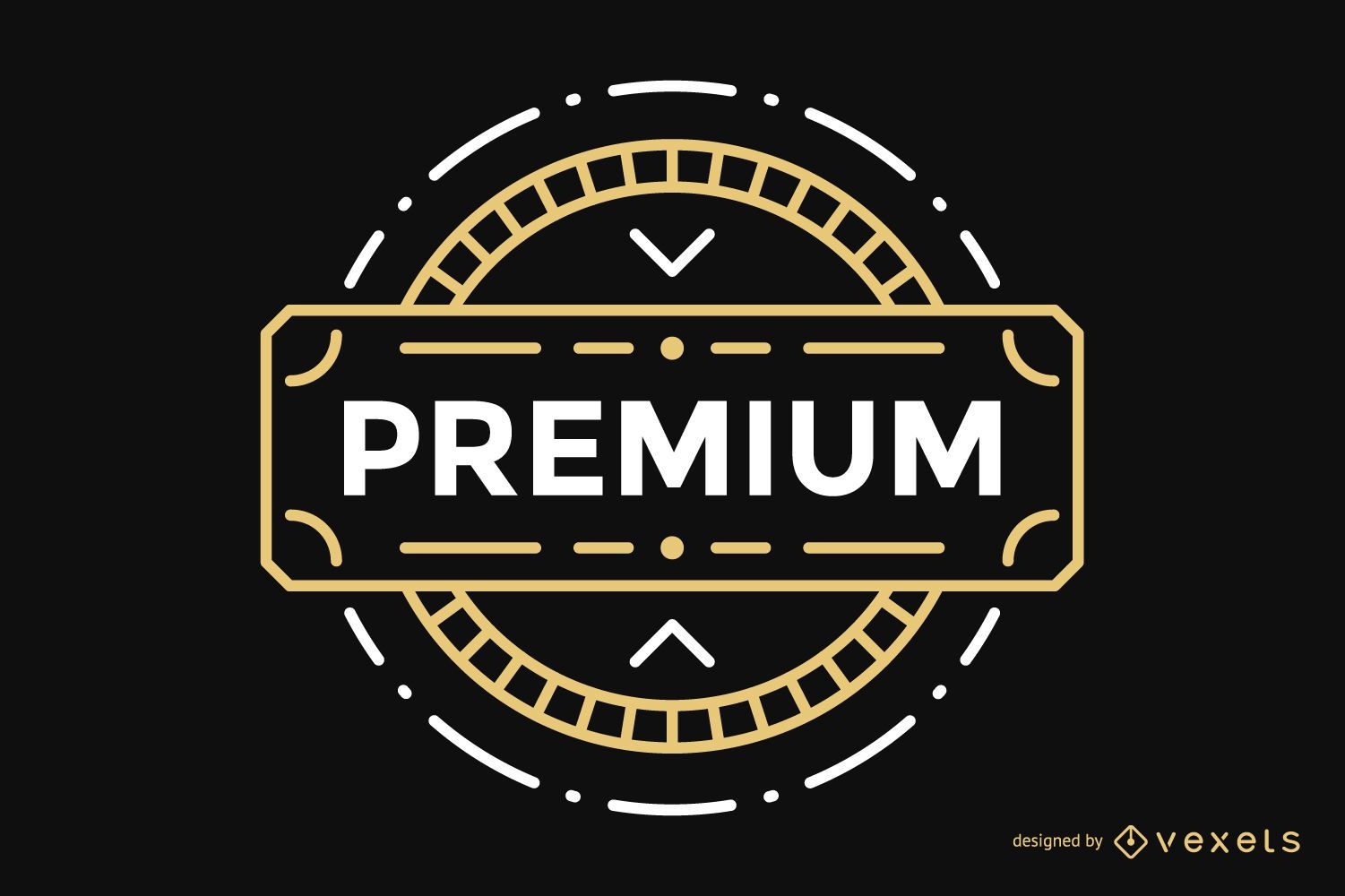 Premium label vintage badge
