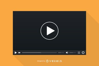 Modelo de tela do player de vídeo