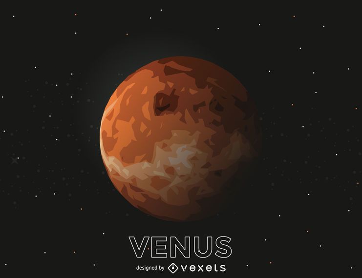 Ilustração de recorte do planeta Vênus Ilustração de recorte do planeta Vênus