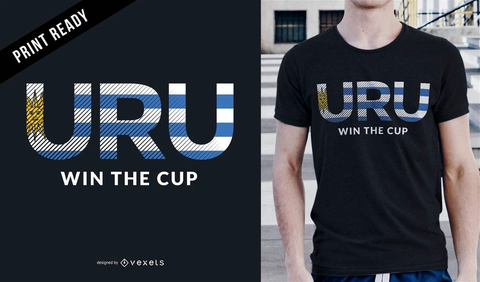 Design de camisetas da copa do mundo do Uruguai