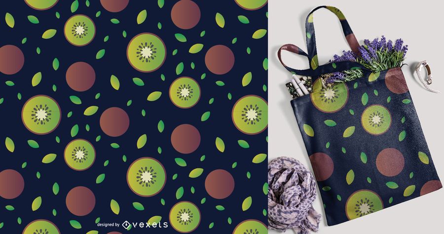 Sliced kiwi fruit pattern Sliced kiwi fruit pattern