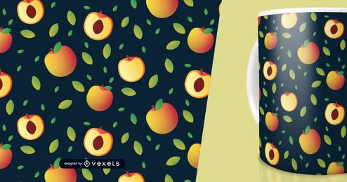 Peach fruit slices pattern Peach fruit slices pattern