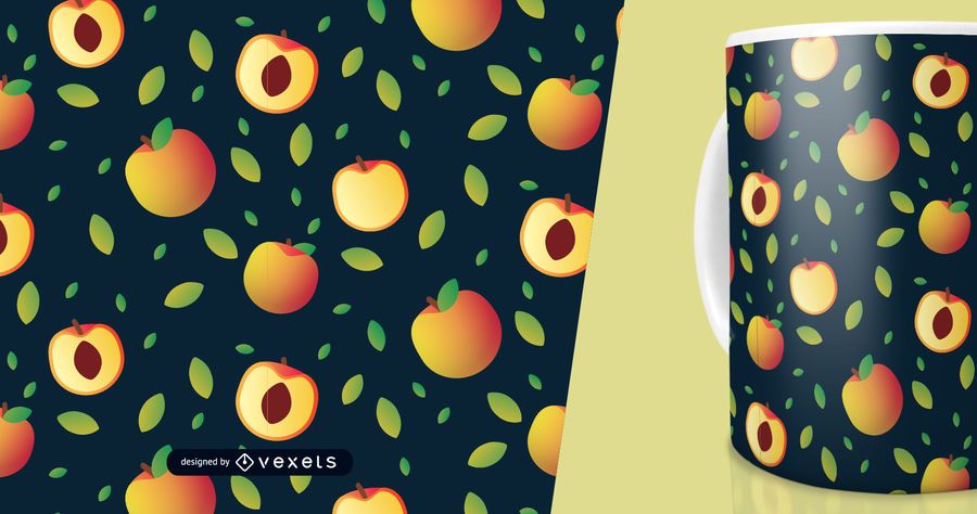 Peach fruit slices pattern Peach fruit slices pattern