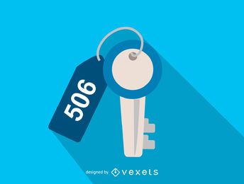 Hotel Room Key Icon with Tag Hotel Room Key Icon with Tag
