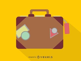 Travel luggage suitcase icon