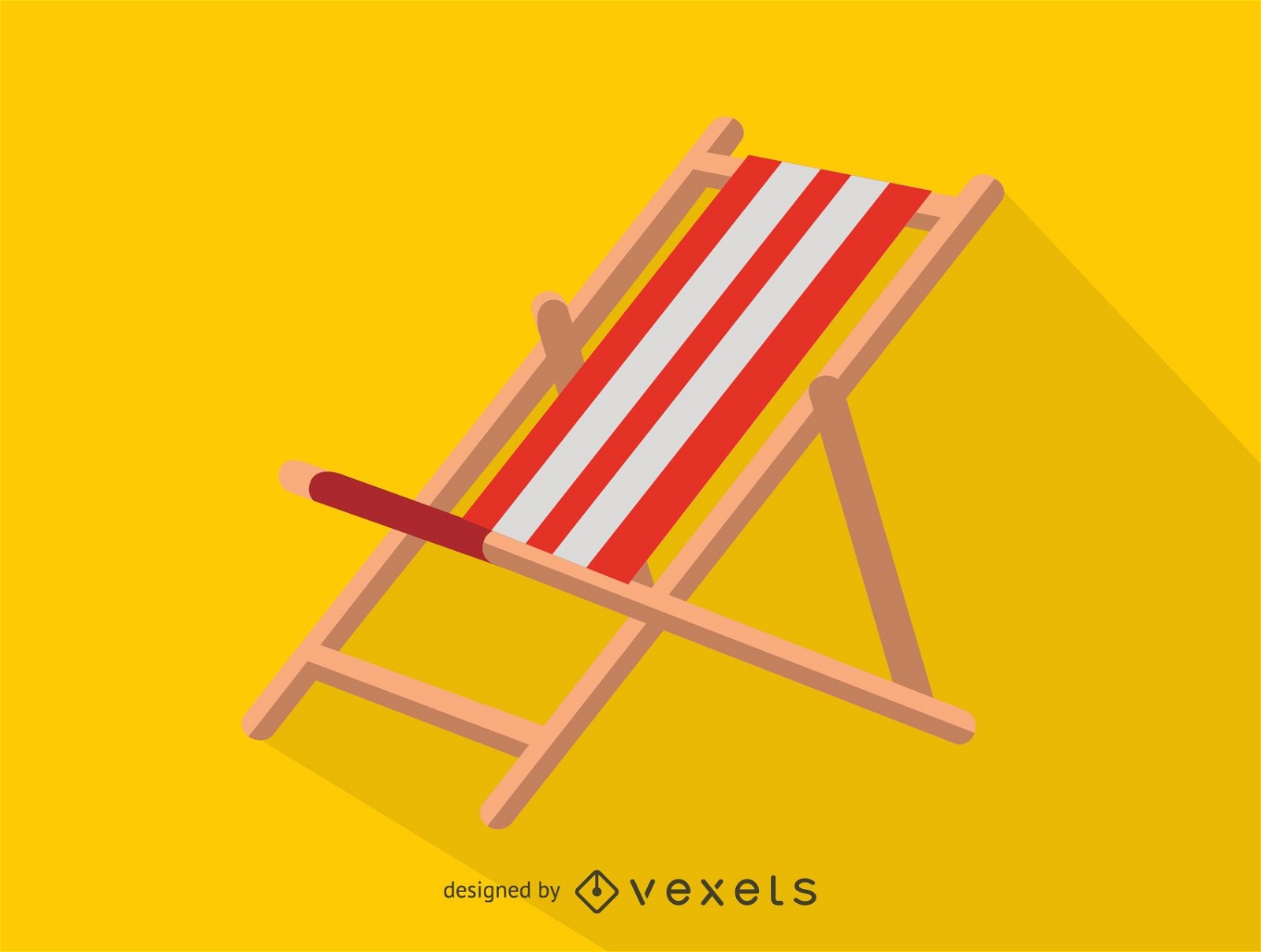 Fabric beach chair icon