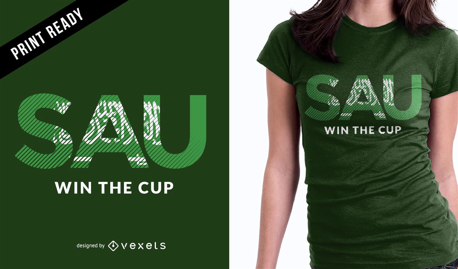 Saudi Arabia football t-shirt design